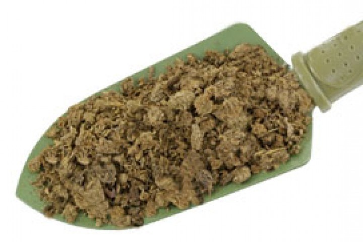 animal manure filled in the trowel 